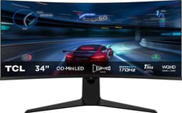 TCL 34R83Q 34 inch ultrabreed QHD Mini-LED 170Hz scherm — thumbnail 1