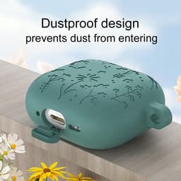 YONO Hoesje geschikt voor Airpods 4 - Case - Special Siliconen - Donkergroen — thumbnail 2