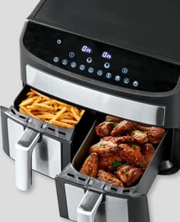 Dubbele Airfryer - Dubbele Mand - Dual Cook - Heteluchtfriteuse — thumbnail 2
