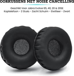 Somstyle Oorkussens Geschikt Voor Jabra Evolve 65, 40, 20 & 20SE Koptelefoon - 2 Stuks - Zacht Schuim - Eiwitleer - Zwart — thumbnail 3