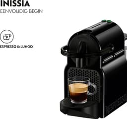 Nespresso Inissia Koffiecupmachine – Espresso & Lungo – 19 bar – Snelle opwarming (25 sec) – Automatische uitschakeling – Zwart – Compact design — thumbnail 2