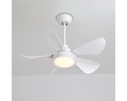 Plafondventilator Merel wit met afstandsbediening incl. LED