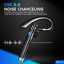 Draadloze Headset met Oplaadcase - Bluetooth 5.0 oortjes - Handsfree bellen - Oordopjes - Waterproof - 24 uur bellen - Noice Cancelling Microfoon - Zwart — thumbnail 3