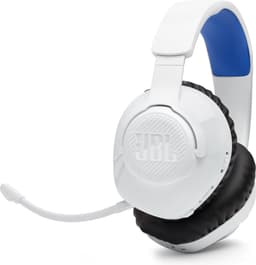 JBL Quantum 360P - Draadloze PlayStation Headset - 2.4GHz USB Dongle - JBL Quantum Surround - Lage Latency - Over-ear met Microfoon - 22 uur batterij - PS5 & PS4 - Wit/Blauw — thumbnail 2