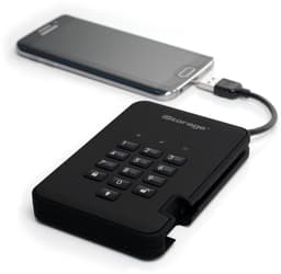iStorage diskAshur 2 - externe harde schijf - 4000 GB - Cijfercode - Zwart — thumbnail 2