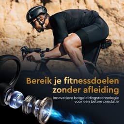 Golden Sound Wave - Sport oordopjes - Bone Conduction headphone - Open ear Sporthoofdtelefoon - Oortjes draadloos - Draadloze oordopjes - Waterbestendig - 32GB Interne geheugenkaart - Geschikt voor elke laptop en smartphone — thumbnail 3