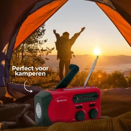 Denver Noodradio - Powerbank Zonneenergie - FM Radio - Noodpakket - Zaklamp - Opwindbaar - SOS Knop - Solar powerbank - SCR2010 — thumbnail 5