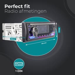 Caliber Autoradio - Autoradio met Bluetooth - 4 x 100W - 1 din - Multicolour Display - Handsfree bellen - FM Radio - USB Oplaadpoort — thumbnail 3