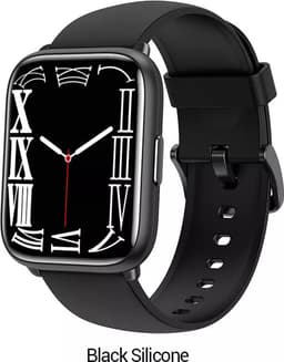 Belesy® LAOS – Smartwatch Dames – Smartwatch Heren – Horloge – 1.78 inch Touchscreen Kleurenscherm – Stappenteller – Hartslag – Zuurstofgehalte – 100+ Sporten – Calorieën – Bluetooth 5.1 – Zwart Siliconen - Moederdag — thumbnail 1