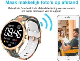 Belesy® Q9 Pro - Smartwatch Dames – Smartwatch Heren - Horloge - 1.28 inch - Kleurenscherm - Stappenteller - Bloeddruk - Hartslag - 75+ Wijzerplaten – Sporten – Siliconen – Rozen - Rosegoud - Kerstcadeau — thumbnail 5
