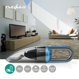 Nedis Kruimeldief - 75 W - Snoerloos - Droog en Nat - Handstofzuiger - Blauw — thumbnail 4