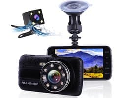 TechU™ Dashcam Dual Camera M22 – Dashboardcamera – Full HD Camera – Nachtvisie – G-sensor – Parkeer Monitor – Loop Recording - voor auto