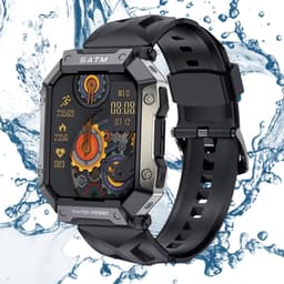 Tijdspeeltgeenrol PG Smartwatch - Zwart - Waterdicht IP68, Gezondheidstracker met GPS, Hartslagmeter en Lange Batterijduur — thumbnail 1