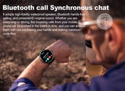 WizBay Premium Select® Sport Smartwatch 1.85 inch - Bluetooth Bellen - Hartslag en Zuurstofmeting - Slaapmonitor - 100+ Sportmodi - IP67 - Zwarte Kast - Zwarte TPU Band — thumbnail 5