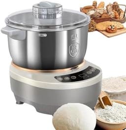 Elektrische Deegmixer - Kneedmachine - Bakken Thuis - Met Fermentatie - 5L of 7L - Zilver — thumbnail 1