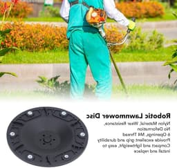 Vervangende Grasmaaier Schijf met 6 Openingen en M4 Draad - Nylon Disc van 27,2 mm Dikte voor Oude of Beschadigde Draaitafels, Tuinaccessoires en Grasmaaiers — thumbnail 3