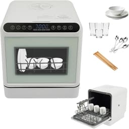 Compacte Tafelmodel Vaatwasser met 4 Programma's en 72°C Sterilisatie — thumbnail 1