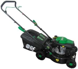 Benzine grasmaaier - Loopmaaier Duwmaaier - Gazon Onderhouden - 3-in-1 Systeem - 42 cm - Zwart Groen — thumbnail 1