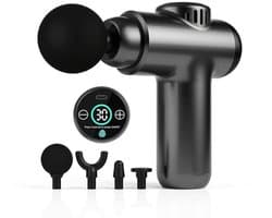 Maison Elara Mini-massagepistool 30 snelheden LCD-touchscreen diepe weefselmassage draagbaar