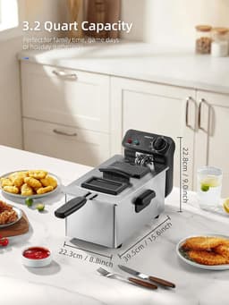 Friteuse - Airfryer - Lekkere Snacks - Cool Zone - 3 Liter - Zilver — thumbnail 4