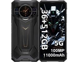 DOOGEE S200 Plus Robuuste Smartphone 5G - 36 GB RAM 512 GB ROM - 11100 mAh 33W - Android 15 Robuuste Telefoon - 6,72 inch+1,32 AMOLED display - GPS,NFC,OTG,Face ID - Zwart