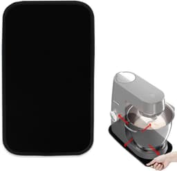 Keukenmachine onderlegger - Glijmat machine - Apparaat verplaatsen - Vlekbestendig nylon - 40x23 cm - Zwart — thumbnail 1