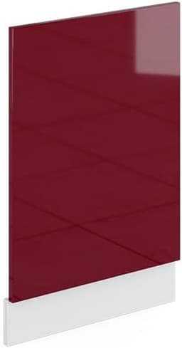 Vaatwasser Paneel 45 cm Hoogglans Bordeaux Rood/Wit voor Keukenserie R-Line — thumbnail 1