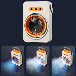 Draagbare vernevelingsventilator | Persoonlijke ventilator met vernevelaar, voor binnen en buiten, tent, bureau, kamer, reizen, vissen, bouwplaats, kamperen, roadtrip en strand（Wit） — thumbnail 2
