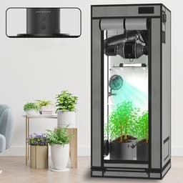 Clipventilator – Zwarte clipventilator van 6 inch – Draagbare ventilator voor binnententen – Kunststof – Stille USB Ventilator met Afstandsbediening - Zwart – Direct op het stopcontact — thumbnail 4