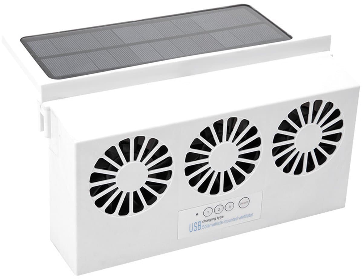 Zonne Auto Raamuitlaatventilator, Zonne-Energie Auto Ventilator — afbeelding 1