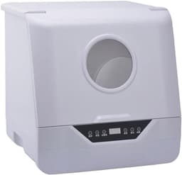 Aanrecht Vaatwasser - Mini Vaatwasser - Kleine Keuken - 360 Graden Reiniging - 6 Plaatsen - Wit — thumbnail 1