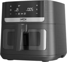 Airfryer Heetluchtfriteuse - Gezond Frituren - Snelle Maaltijden Bereiden - Dubbel Verwarmingssysteem - 8 Liter Capaciteit - Zwart — thumbnail 1