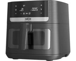 Airfryer Heetluchtfriteuse - Gezond Frituren - Snelle Maaltijden Bereiden - Dubbel Verwarmingssysteem - 8 Liter Capaciteit - Zwart