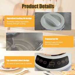 Deegmachine Elektrisch - Deegbereider Mixer - Brood Pizza Maken - Automatisch Kneedt - 5 Liter - Zilver — thumbnail 4