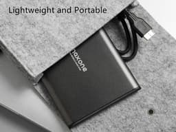 Externe Harde Schijf - Draagbare Opslag - Bestanden Opslaan - Ultradun Aluminium - 1 TB - Grijs — thumbnail 4