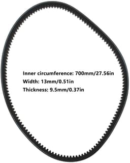 Dailygoods- Grasmaaier V-riem 48175 - Tanden - Rubber - 700x13x9.5mm - Duurzaam - Betrouwbare krachtoverbrenging — thumbnail 3