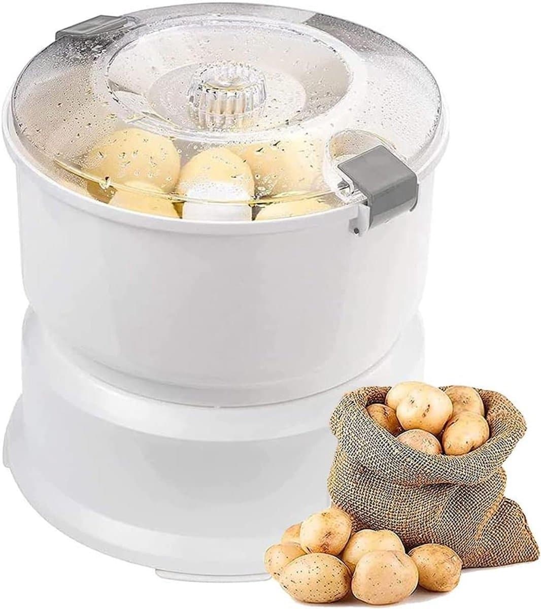 Elektrische Aardappelschilmachine - Mechanische Schilmachine - Grootkeuken Gebruik - Eén Knop Bediening - 1 kg Capaciteit - Zilver — afbeelding 1