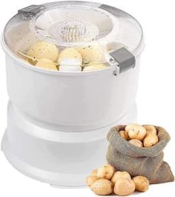 Elektrische Aardappelschilmachine - Mechanische Schilmachine - Grootkeuken Gebruik - Eén Knop Bediening - 1 kg Capaciteit - Zilver — thumbnail 1