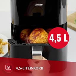 Heteluchtfriteuse - Convectieoven - Vetvrij Koken - Digitaal Led-display - 45 liter - Zwart — thumbnail 3