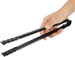 aladdien - Houtskooltang - Grillclip - Multifunctioneel - Zwart - Kooltang - Ideaal voor barbecues en picknicks - 30 x 1,8 cm — thumbnail 1