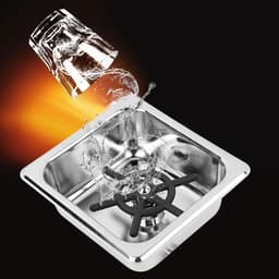 Automatische Glas Spoeler - Bekerspoeler Aanrecht - Snel Glazen Wassen - Hoge Druk Reiniging - 11.5cm Diameter - Zilverkleurig — thumbnail 3