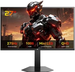 TITAN ARMY P276MS Gaming-monitor, 27"QHD 2560×1440 Fast IPS, 275Hz Overklok,1ms MPRT,HDR1000 1200 nits,FreeSync,Game Plus&15 Scenario-modi,PBP&PIP-split screen-modus,Laag blauw licht & flikkervrij,Verstelbare kantelbare standaard,VESA-muurbevestiging — thumbnail 1