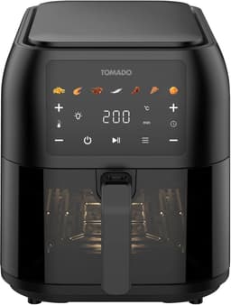 Grote airfryer - Heteluchtfriteuse - Gezinsmaaltijden - Groot kijkvenster - 47 x 265 x 305 cm - Zwart — thumbnail 5
