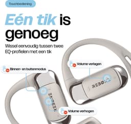 REBØNE® AERO Sport Oortjes - Oordopjes Draadloos - Bone Conduction Headphone - Open ear - Earbuds Wireless - Draadloze Koptelefoons - Bluetooth Koptelefoon - USB C - Waterdicht - Grijs / Zilver — thumbnail 2