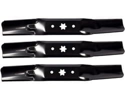 Grasmaaier messen - Reserveonderdelen - Gazononderhoud - Koolstofstaal - 3 stuks 47.3 cm - Zwart