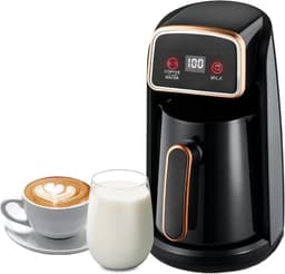 Automatische Koffiezetter - Elektrische Mokkapot - Authentiek Koffie Maken - Dubbel Verwarmingssysteem - 300 ml Capaciteit - Zwart — thumbnail 1