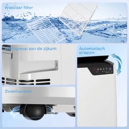 Sogiol - Mobiele Airco - Draagbare Airconditioner - 4-in-1 Koelen ontvochtigen ventilator en slaapstand - Met Wifi - 12000 BTU - voor 18-35 m² - met Afstandsbediening - 52 dB - Wit — thumbnail 4