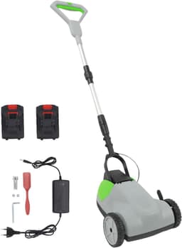 Draadloze Grasmaaier - Elektrische Grastrimmer - Gazon Onderhoud - Borstelloze Motor - 3 Maaihoogtes - Zwart — thumbnail 1