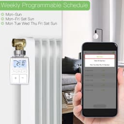 Slimme Thermostaat - Radiatorregelaar - Temperatuur Regelen - Intern Sensorontwerp - 5-30 Graden - Wit — thumbnail 4