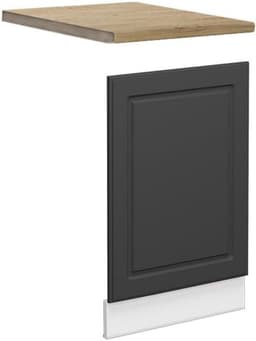 Vaatwasser Frontpaneel 45 cm voor Inbouwkeuken Antraciet-goud/Wit — thumbnail 1